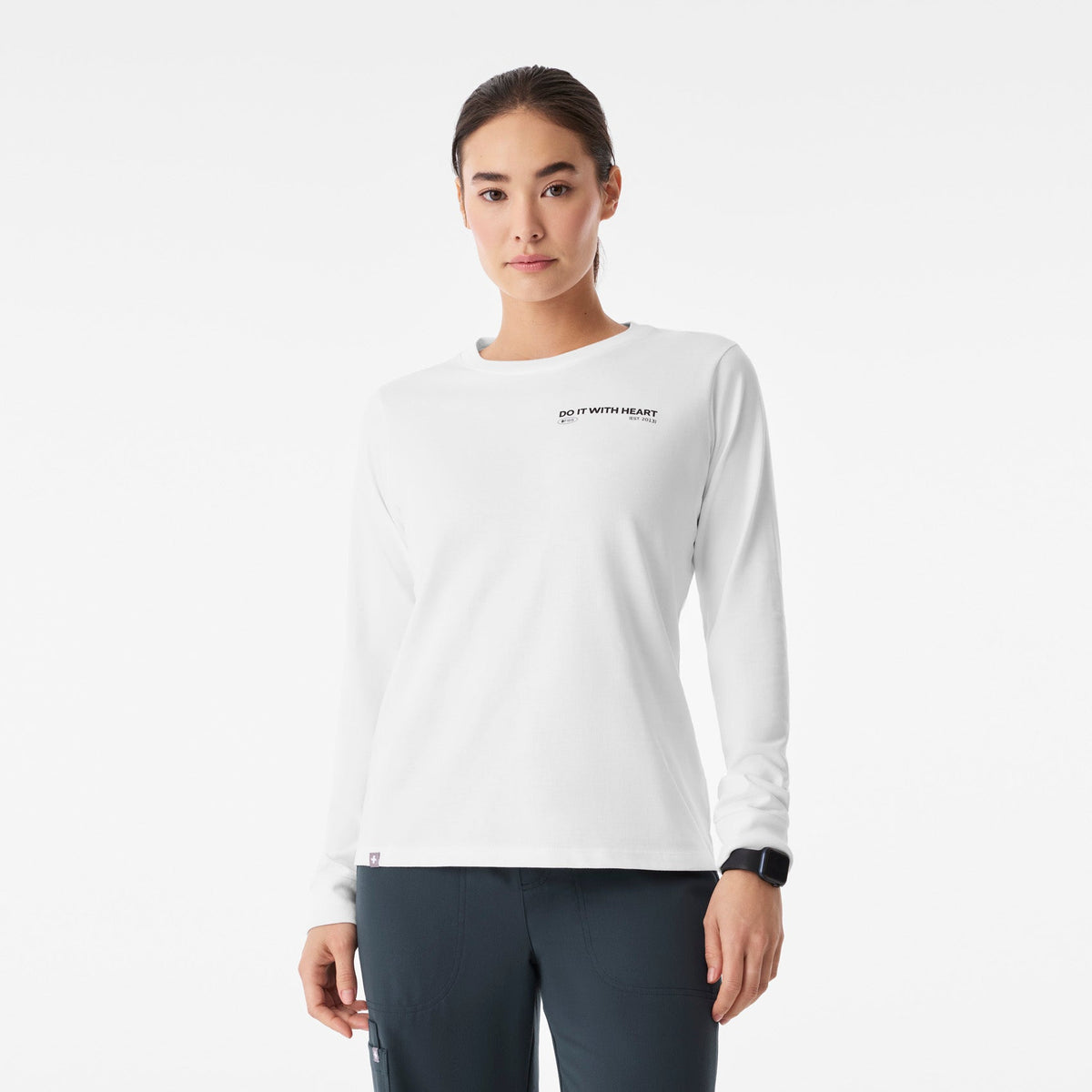 Do It With Heart Long-Sleeve Tee - Optic White