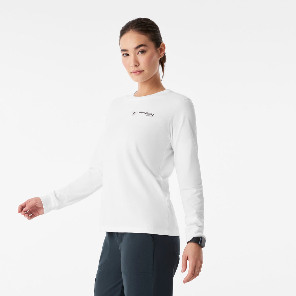 Do It With Heart Long-Sleeve Tee - Optic White