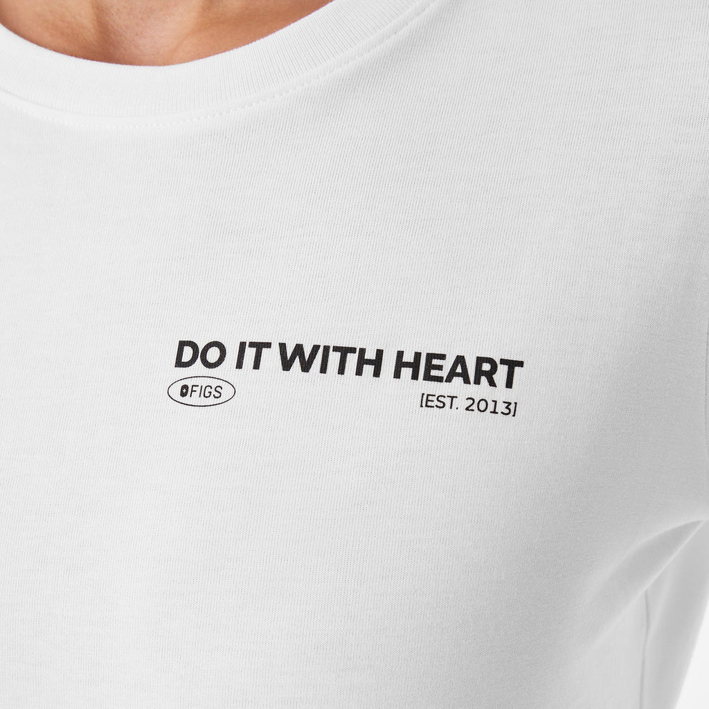 Do It With Heart Long-Sleeve Tee - Optic White