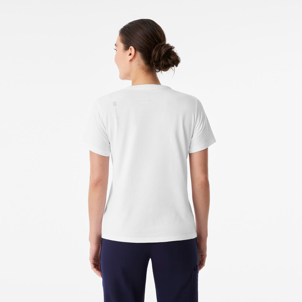 Awesome Humans Wear FIGS Short-Sleeve Tee - Optic White