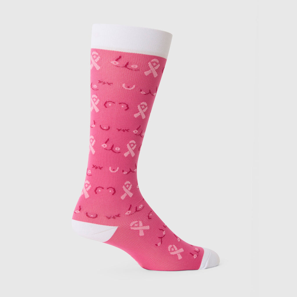FIGS Compression Socks - Mammogram Me/F*ing Pink