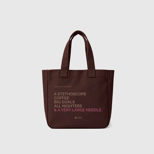 A Very Large Needle Mini Canvas Tote - Espresso