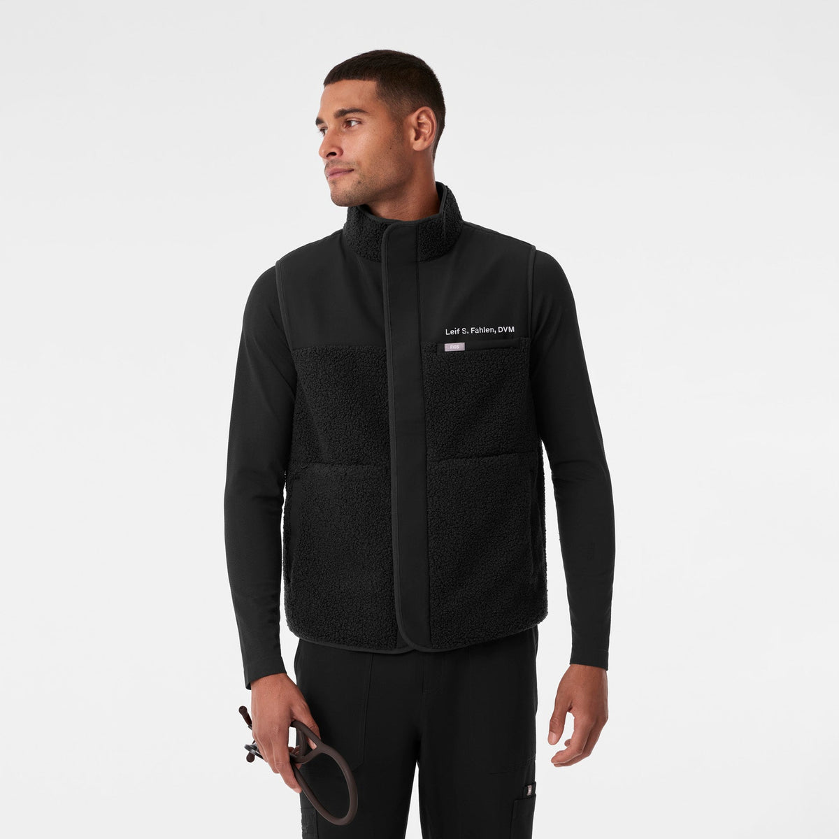 Bouclé Vest - Black