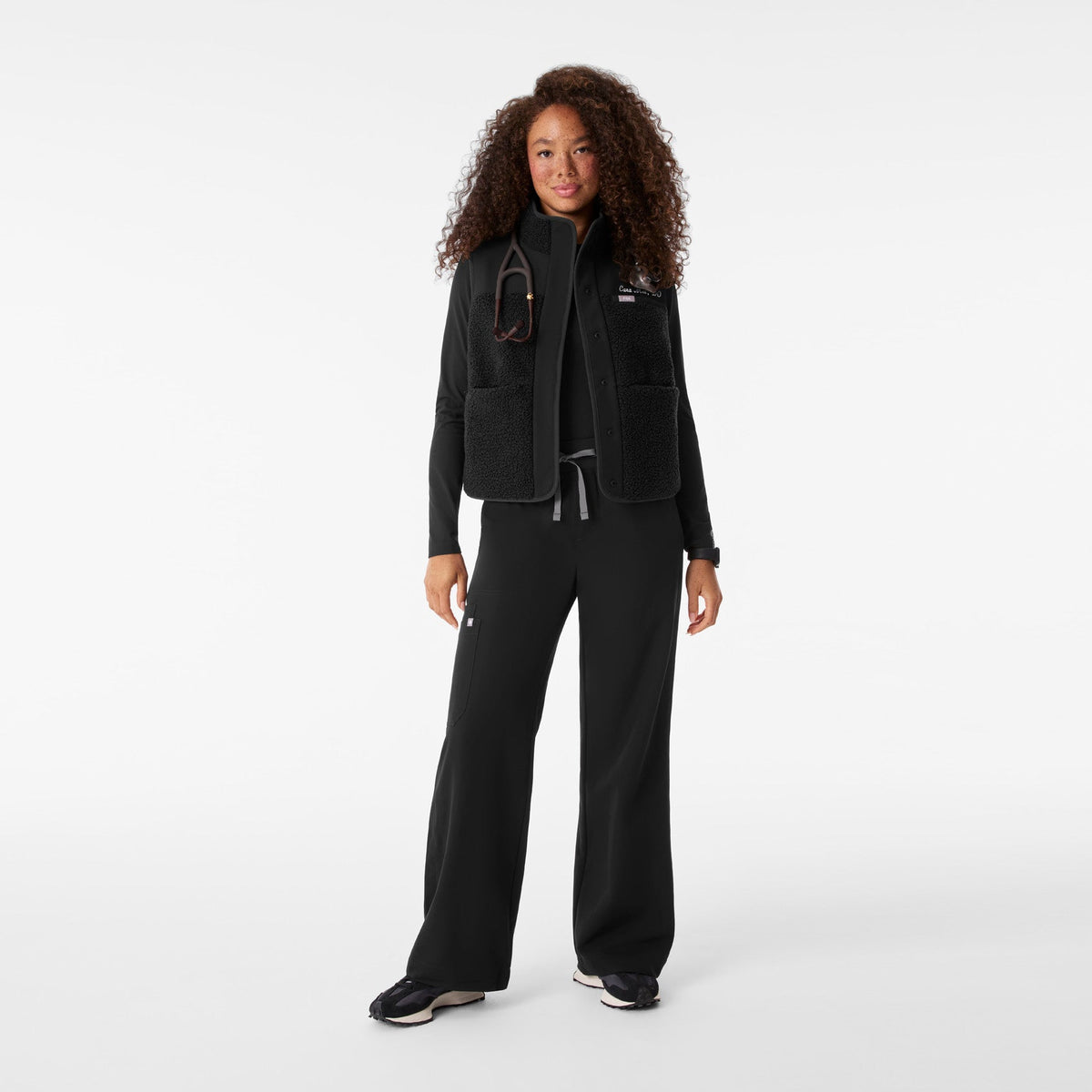 Bouclé Vest - Black