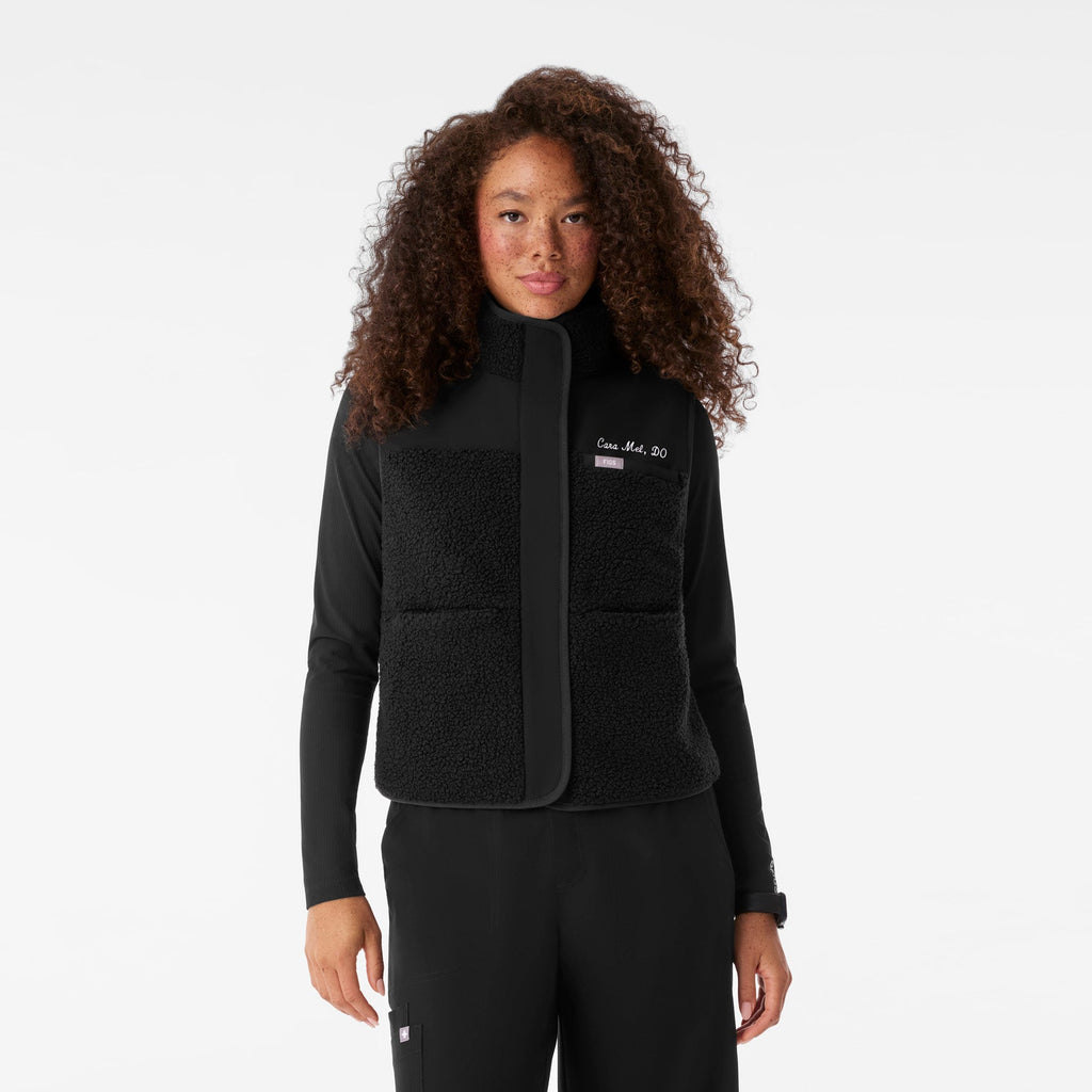Bouclé Vest - Black