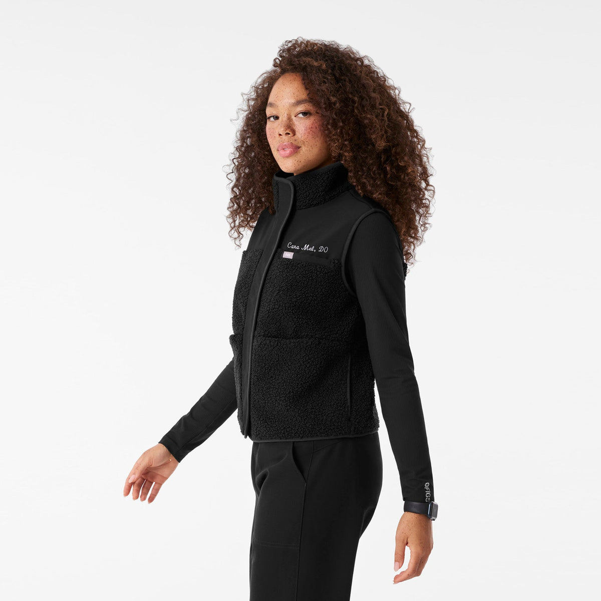 Bouclé Vest - Black