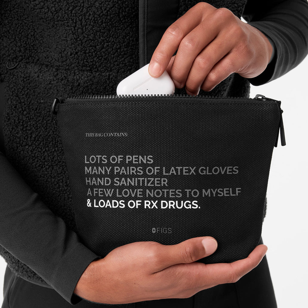 FIGS Canvas Pouch - Black