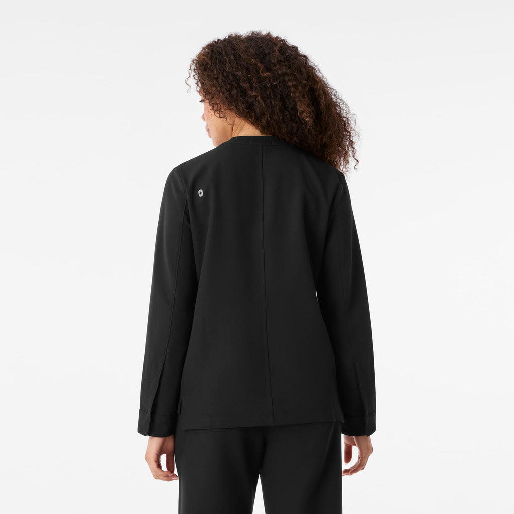 Florence Henley Long-Sleeve Scrub Top - Black