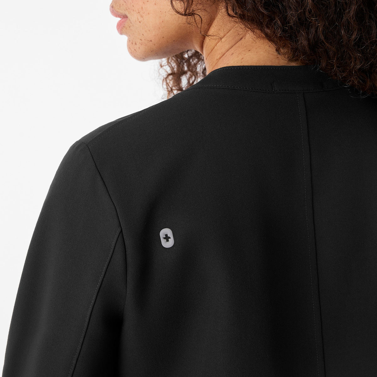 Florence Henley Long-Sleeve Scrub Top - Black