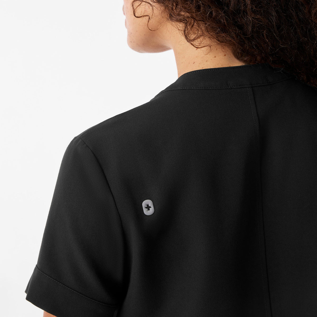 Florence Henley Short-Sleeve Scrub Top - Black