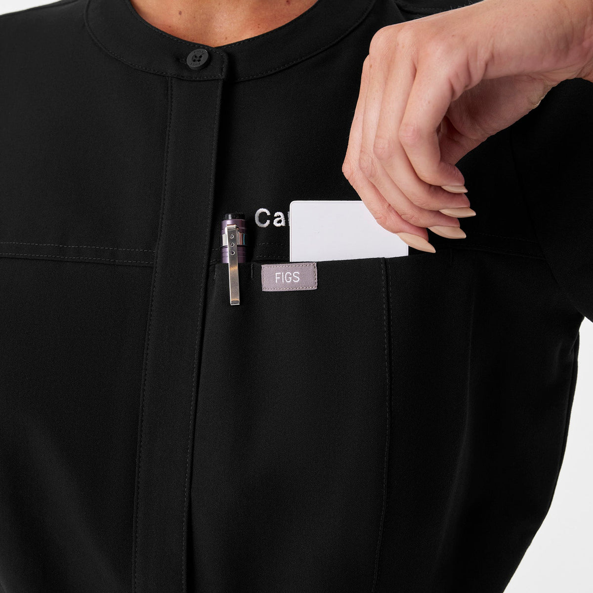 Gayle Short-Sleeve ScrubJumpsuit™ - Black