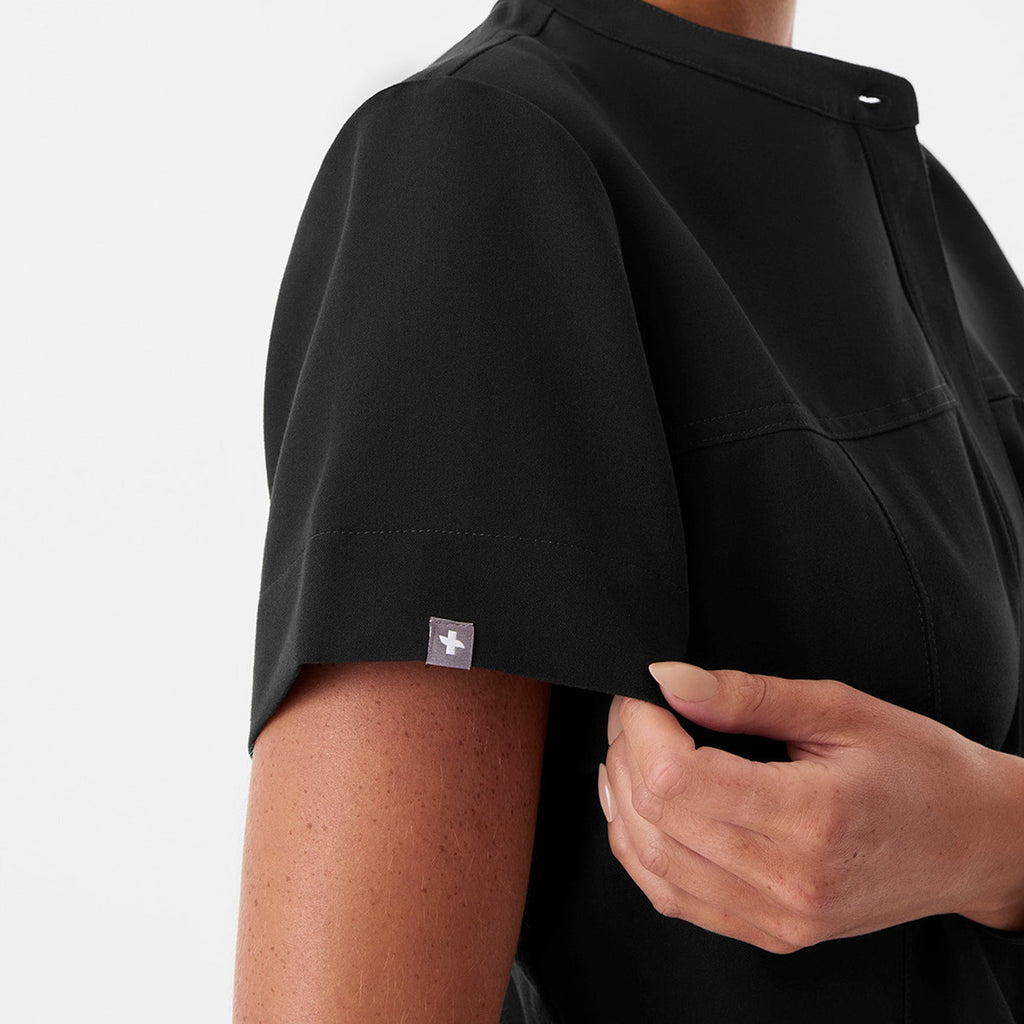 Gayle Short-Sleeve ScrubJumpsuit™ - Black