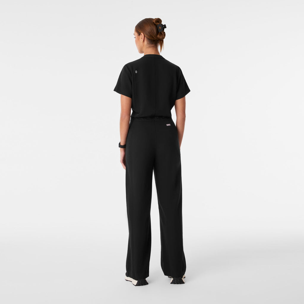 Gayle Short-Sleeve ScrubJumpsuit™ - Black