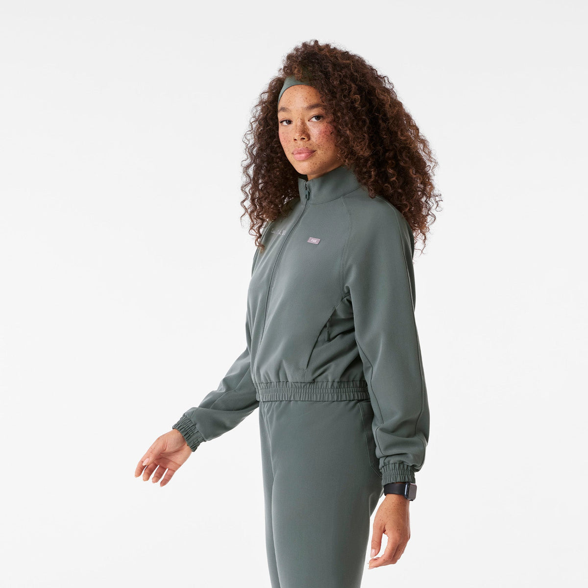 Sydney Cropped Scrub Jacket - Bonsai