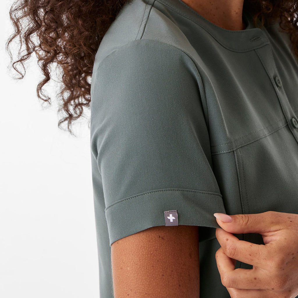 Florence Henley Short-Sleeve Scrub Top - Bonsai