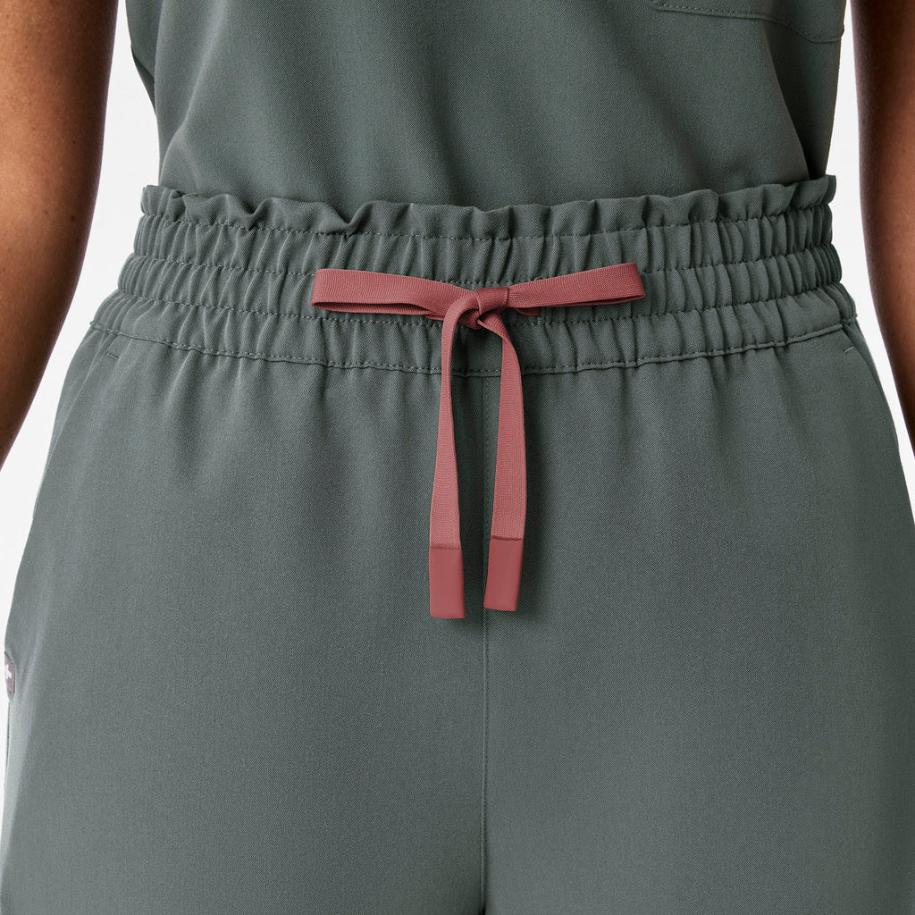 Allison High-Rise Ultra-Wide-Leg Scrub Pant - Bonsai