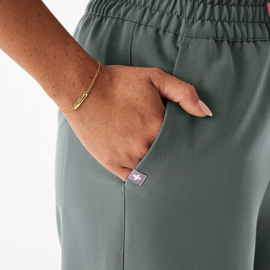 Allison High-Rise Ultra-Wide-Leg Scrub Pant - Bonsai