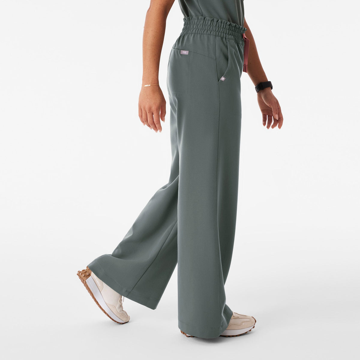 Allison High-Rise Ultra-Wide-Leg Scrub Pant - Bonsai