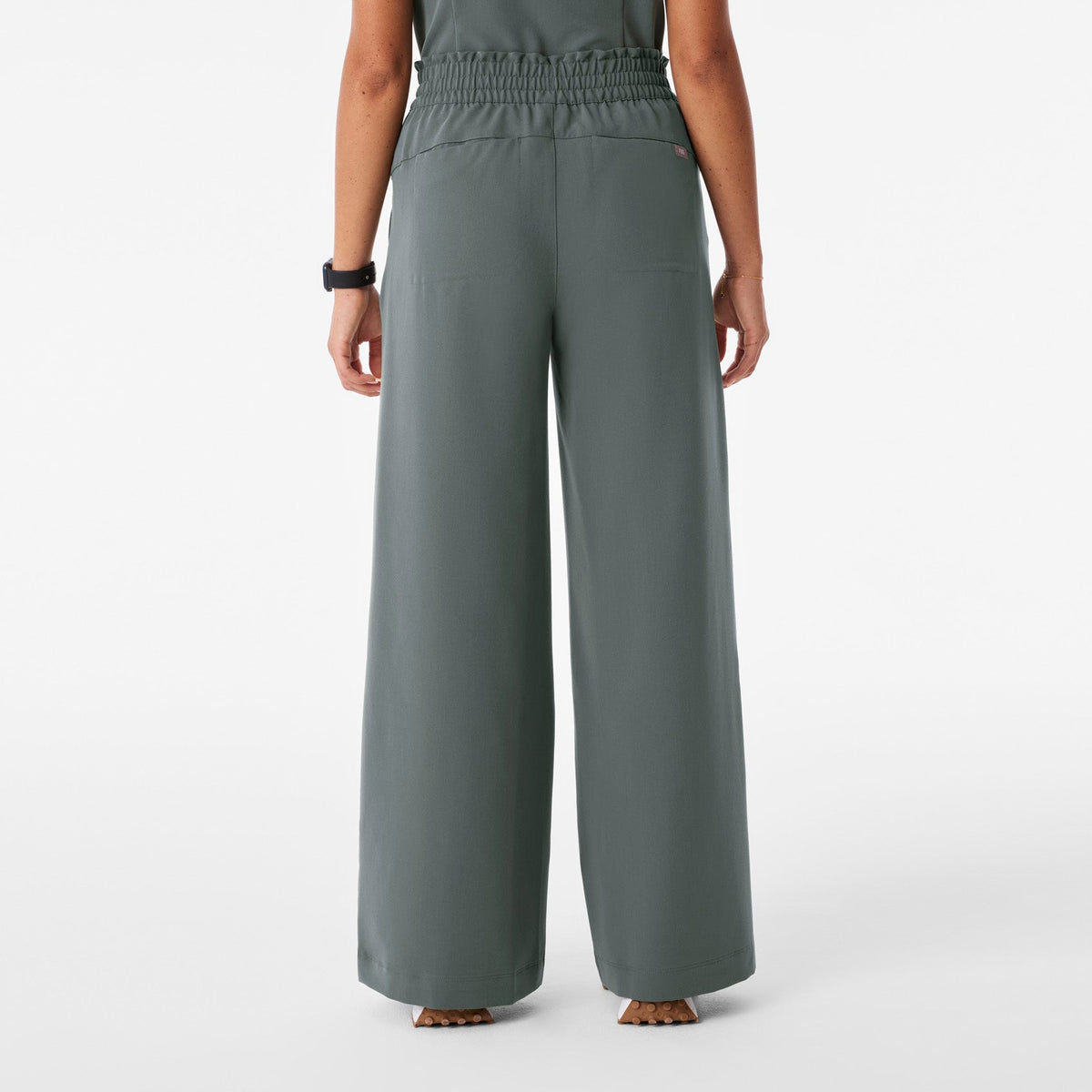 Allison High-Rise Ultra-Wide-Leg Scrub Pant - Bonsai