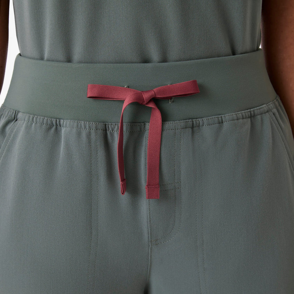 Isabel High-Rise Wide-Leg Scrub Pant - Bonsai
