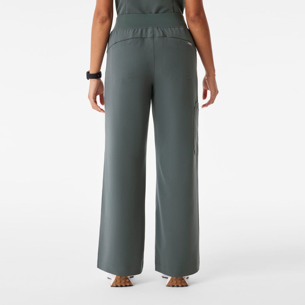 Isabel High-Rise Wide-Leg Scrub Pant - Bonsai