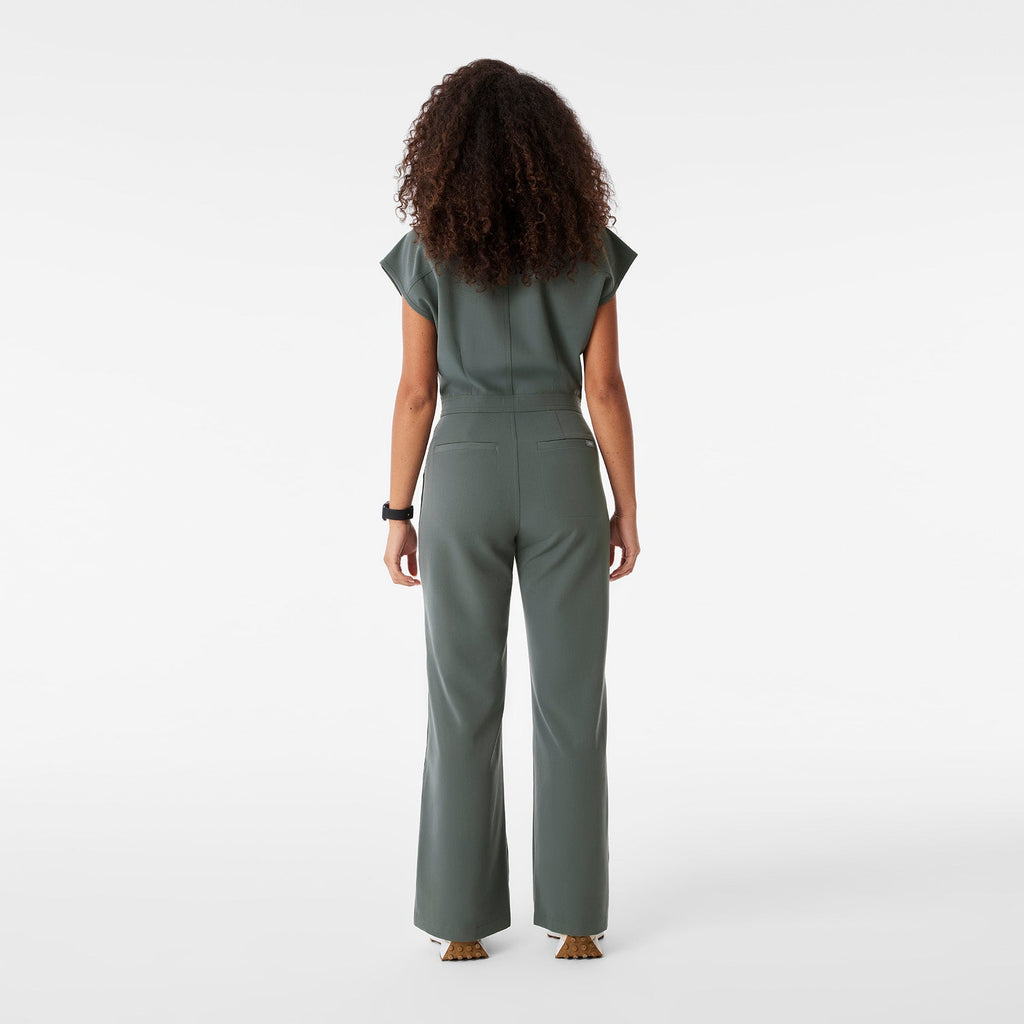 Rafaela Wide-Leg ScrubJumpsuit™ - Bonsai