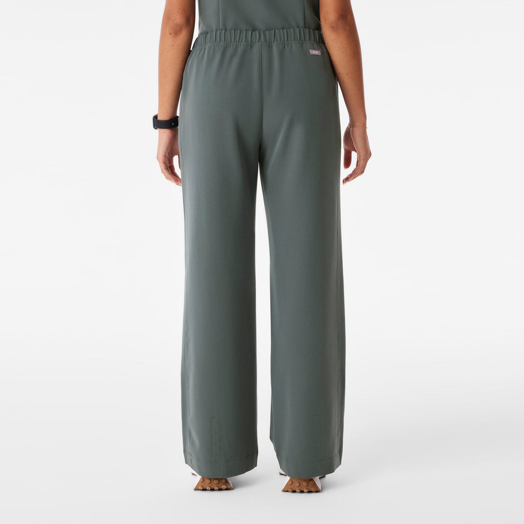 Rochelle Wide-Leg Scrub Pant - Bonsai