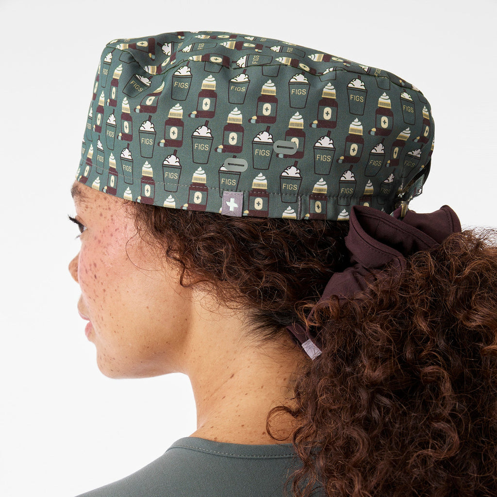 FIGS Scrub Cap With Buttonholes - Bonsai