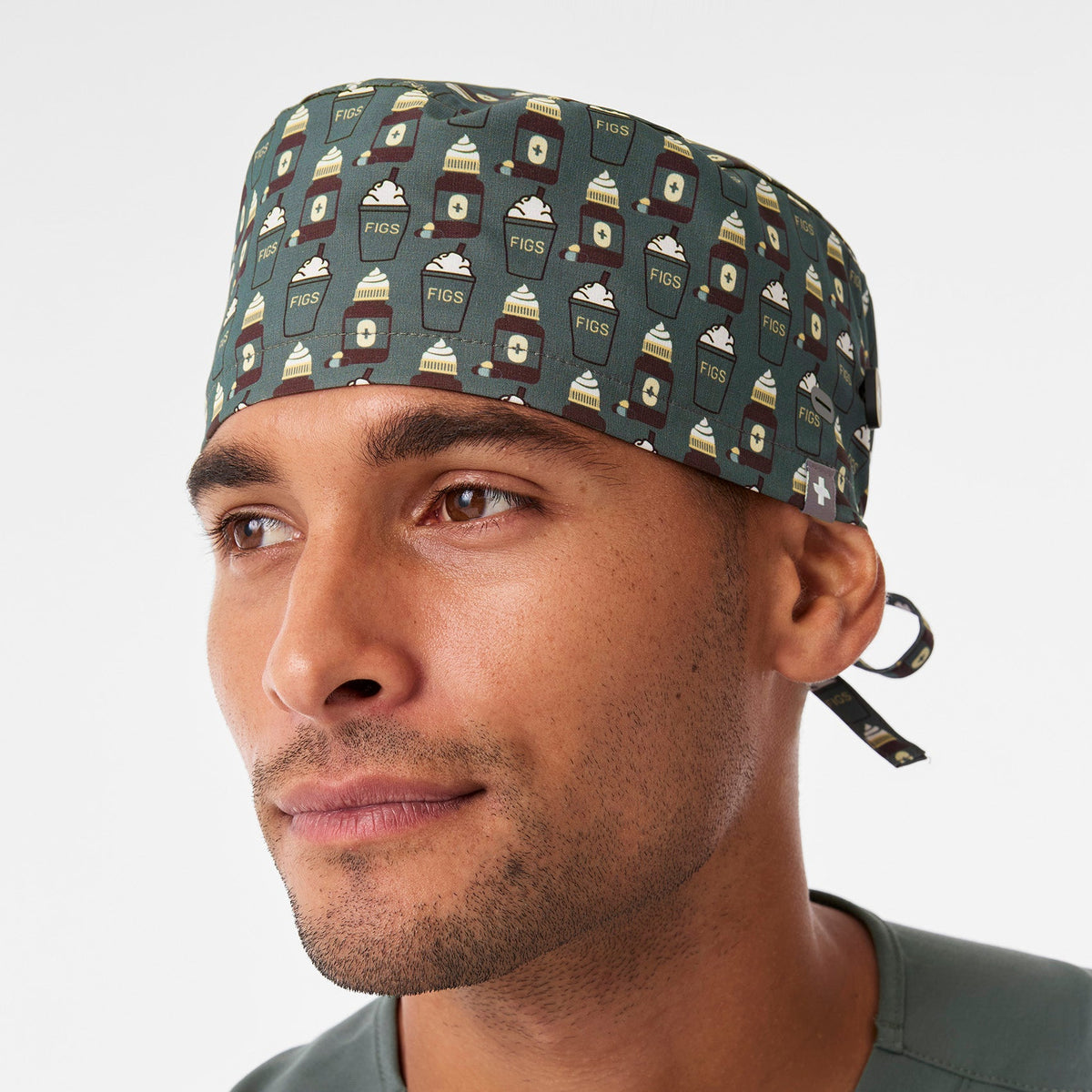FIGS Scrub Cap With Buttonholes - Bonsai