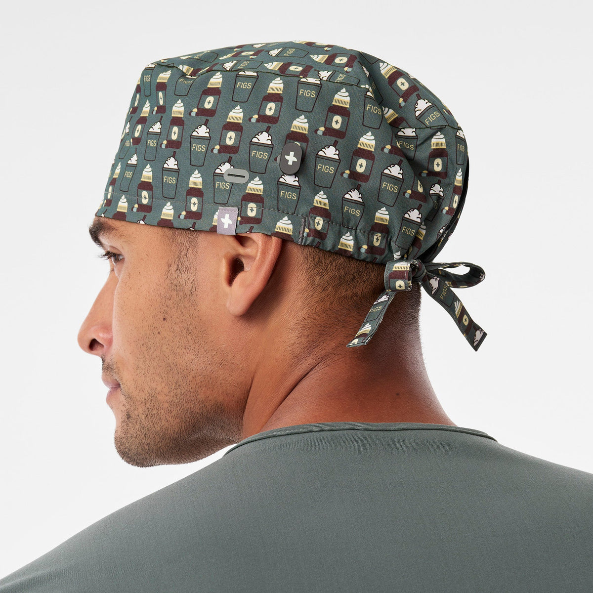 FIGS Scrub Cap With Buttonholes - Bonsai