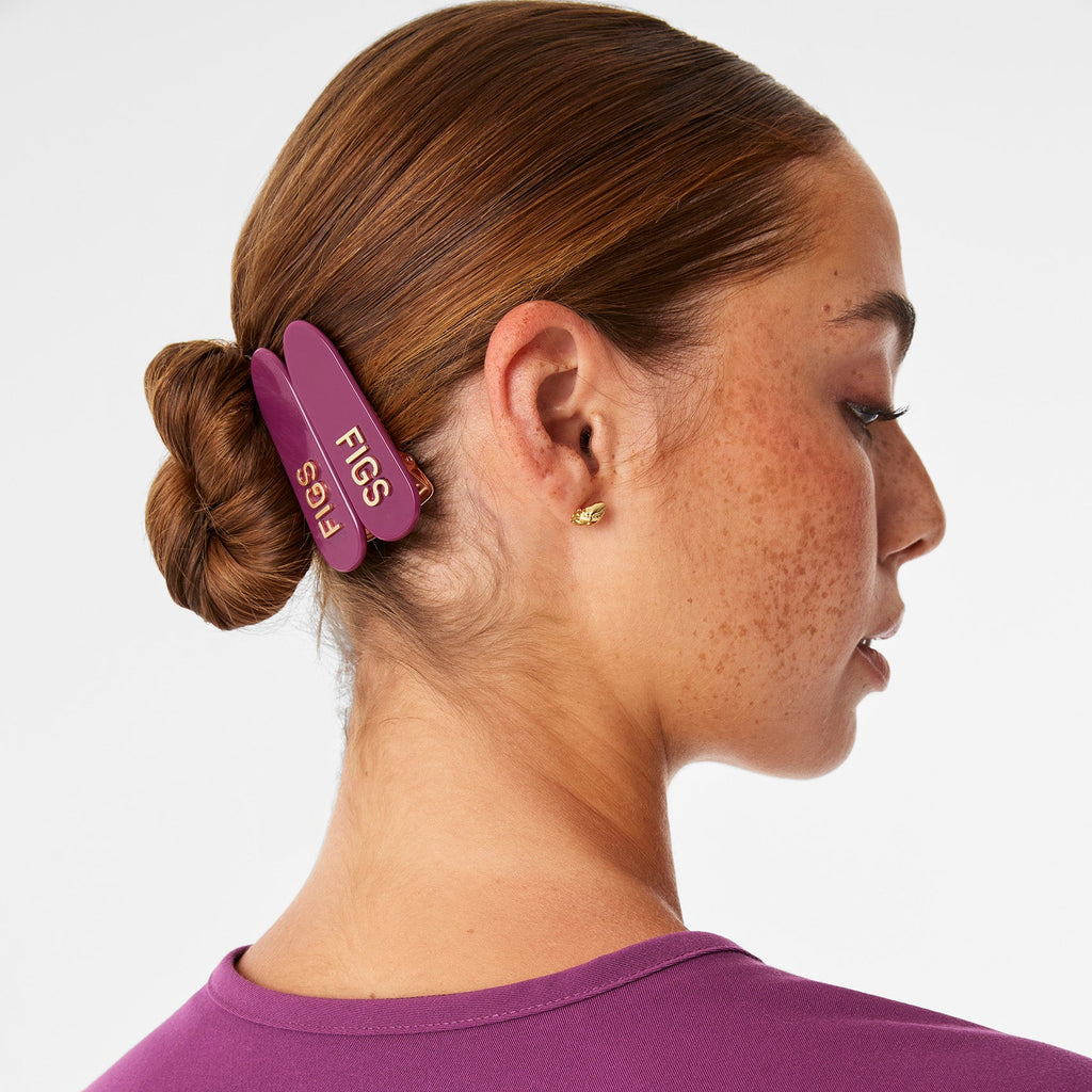 FIGS Barrette Clip 2-Pack - Dark Açaí