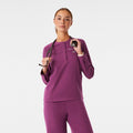 Florence Henley Long-Sleeve Scrub Top - Dark Açaí