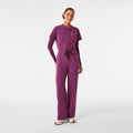 Gayle Short-Sleeve ScrubJumpsuit™ - Dark Açaí