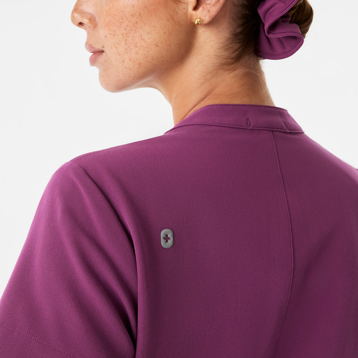 Gayle Short-Sleeve ScrubJumpsuit™ - Dark Açaí