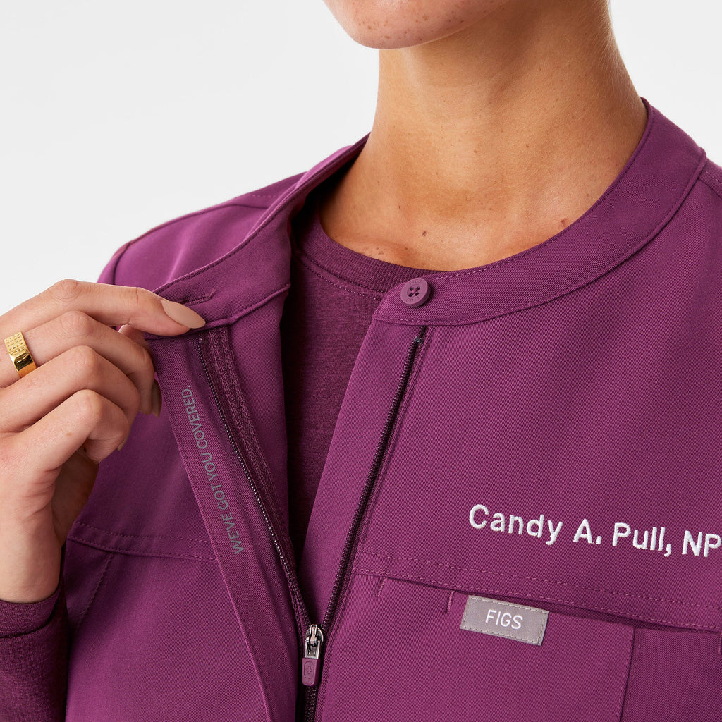 Gayle Short-Sleeve ScrubJumpsuit™ - Dark Açaí