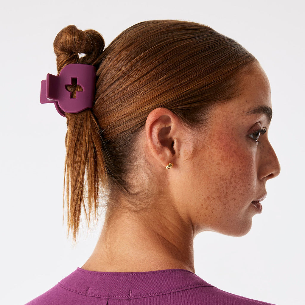 FIGS Mini Claw Clip - Dark Açaí