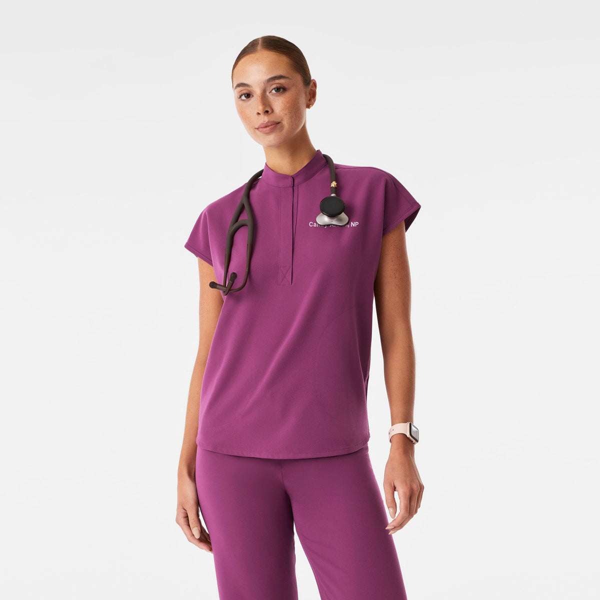 Rafaela Oversized Scrub Top™ - Dark Açaí