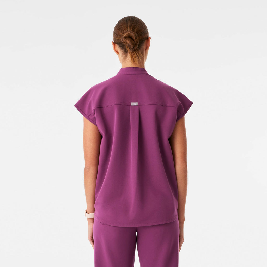 Rafaela Oversized Scrub Top™ - Dark Açaí