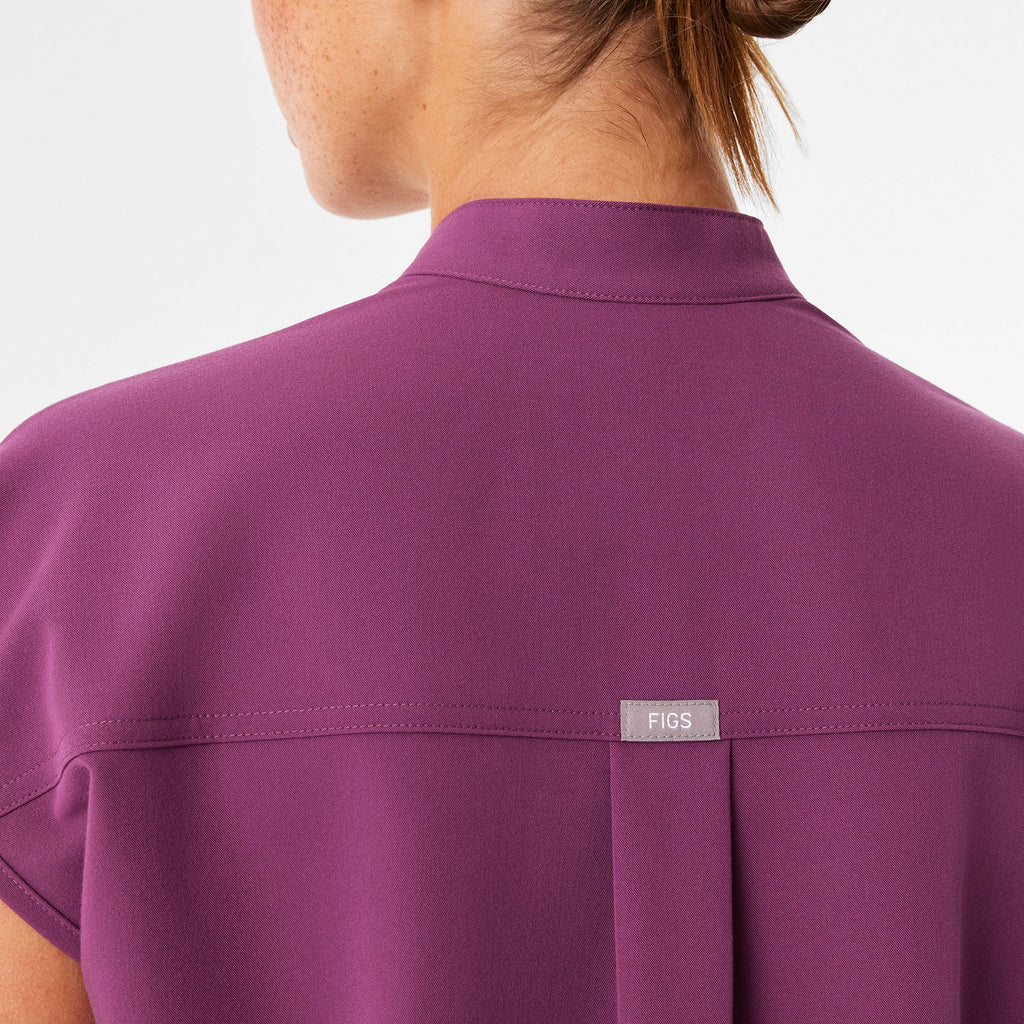 Rafaela Oversized Scrub Top™ - Dark Açaí