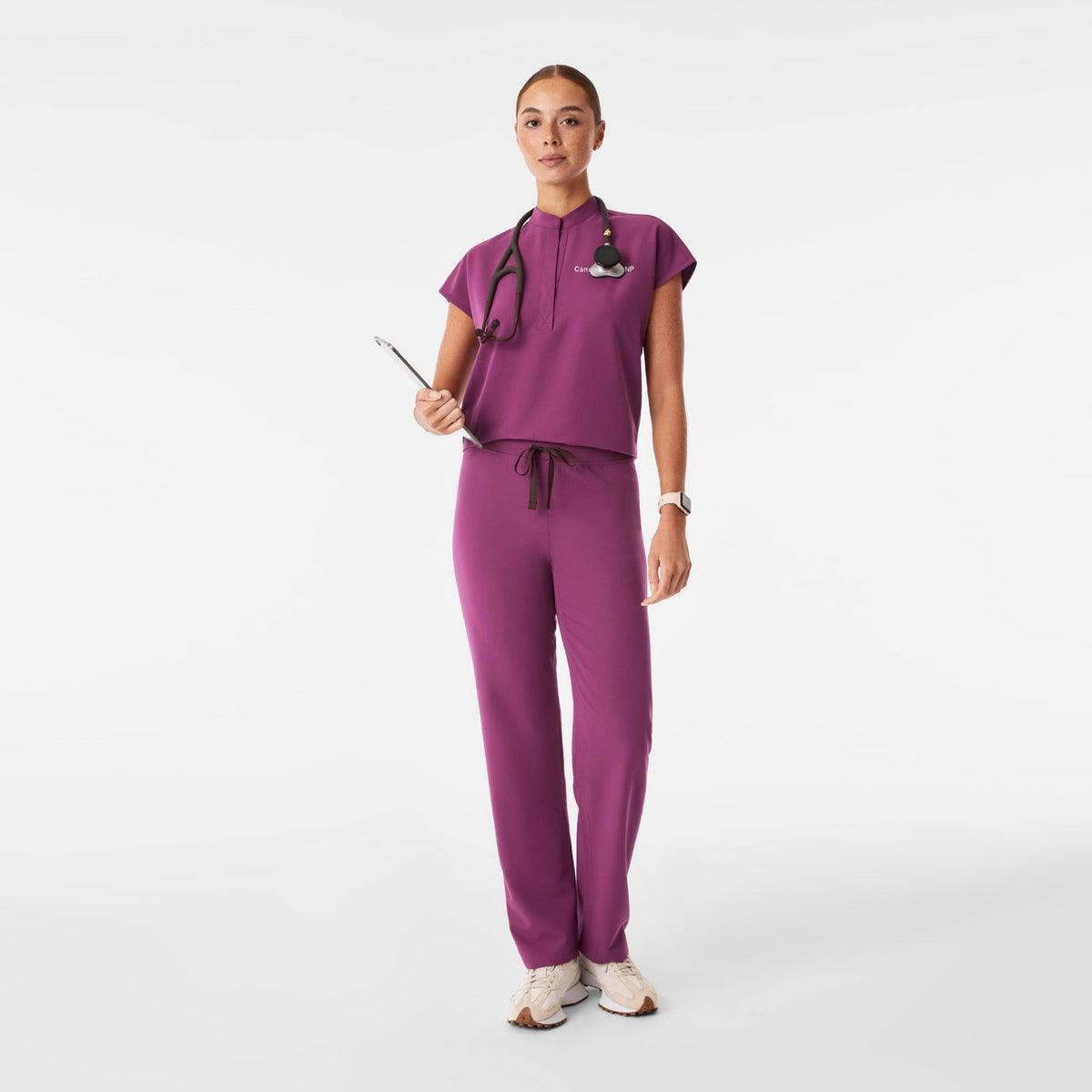 Rafaela Oversized Scrub Top™ - Dark Açaí