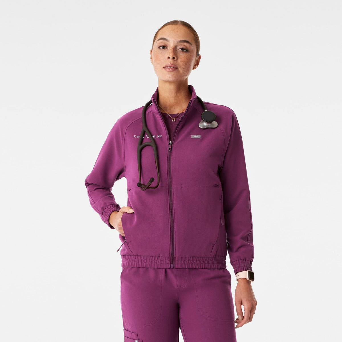 Sydney Scrub Jacket - Dark Açaí