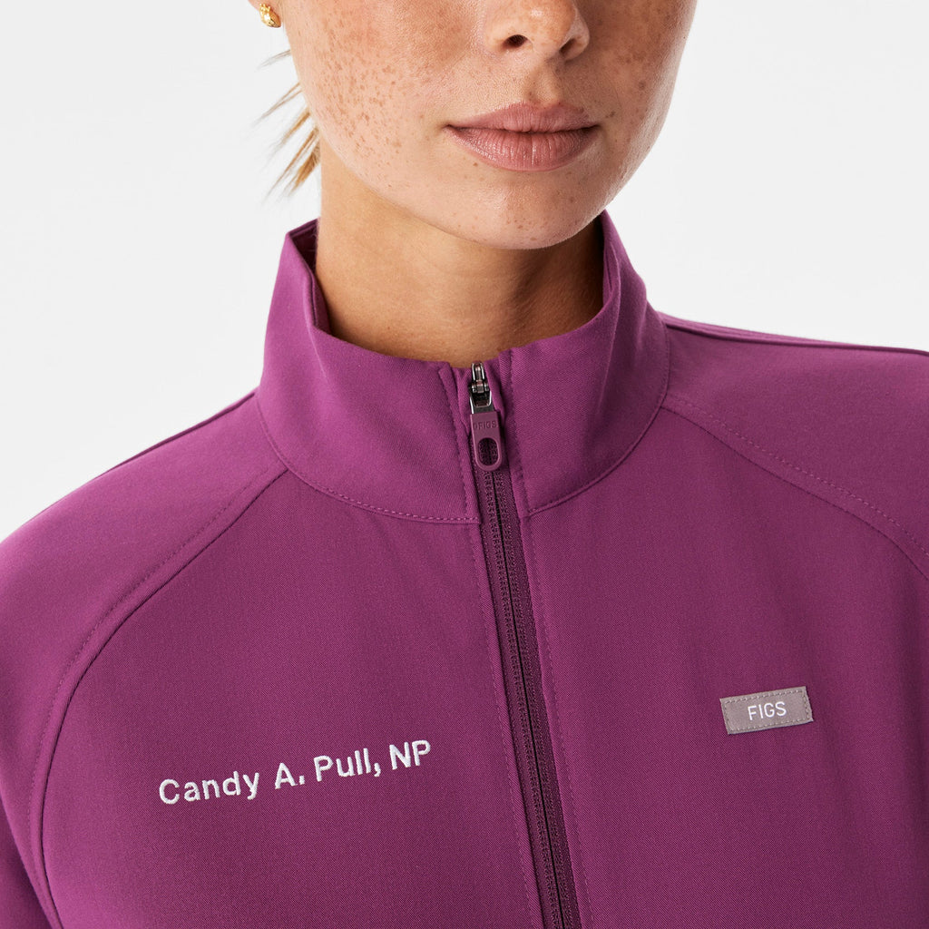 Sydney Scrub Jacket - Dark Açaí