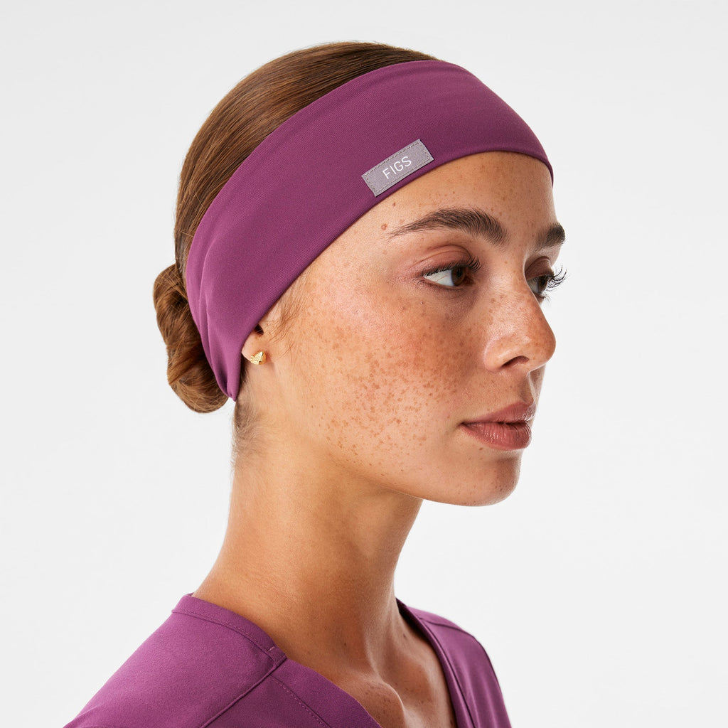 FIGS Cinched Headband - Dark Açaí