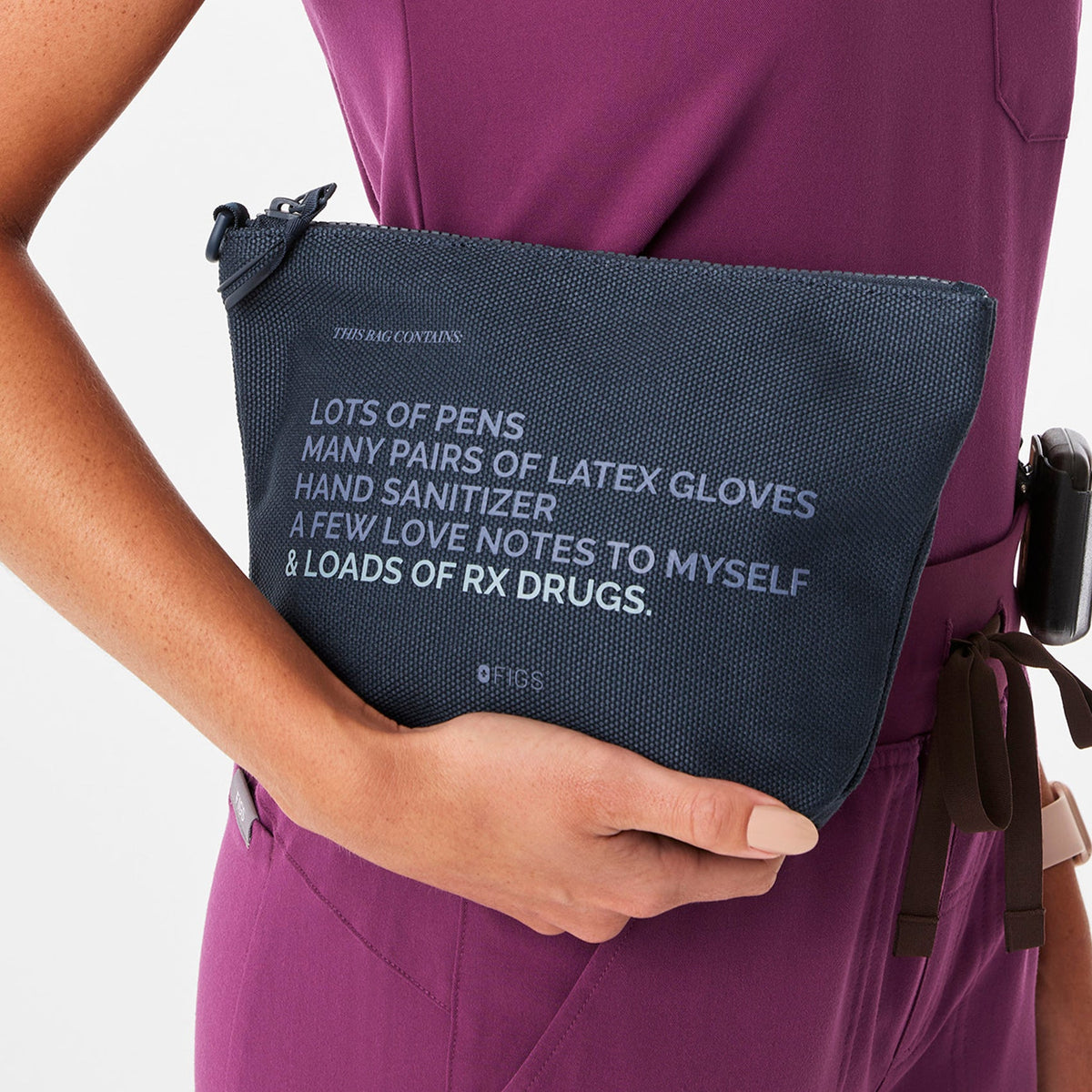 FIGS Canvas Pouch - Dark Harbor
