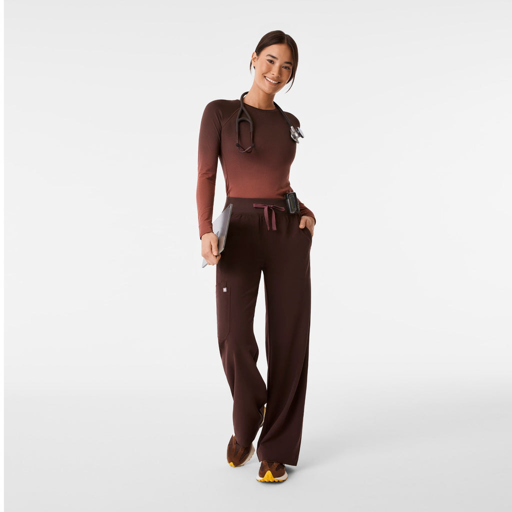Salta Seamless Long-Sleeve Underscrub - Ombre Espresso