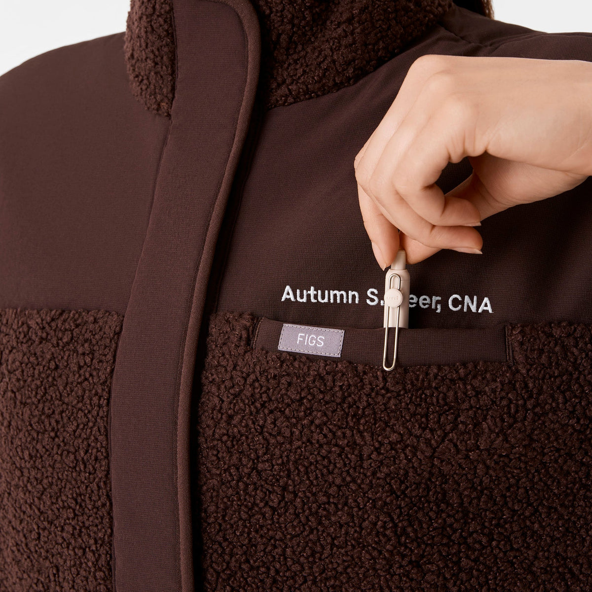 Bouclé Long Coat - Espresso