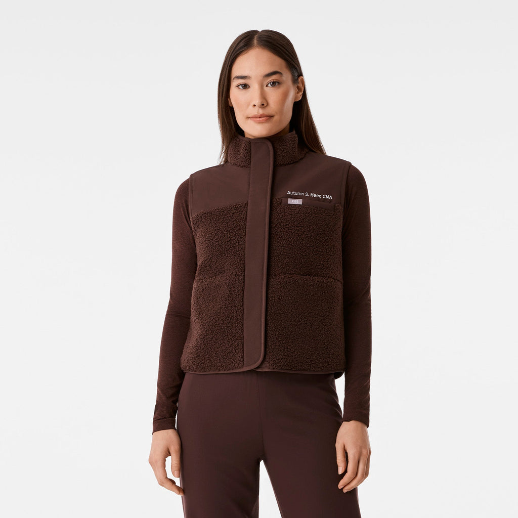 Bouclé Vest - Espresso