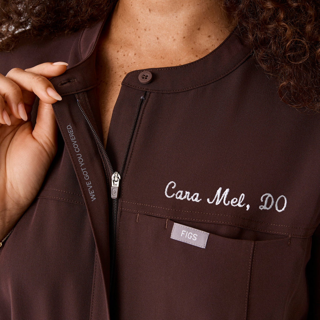 Gayle Short-Sleeve ScrubJumpsuit™ - Espresso
