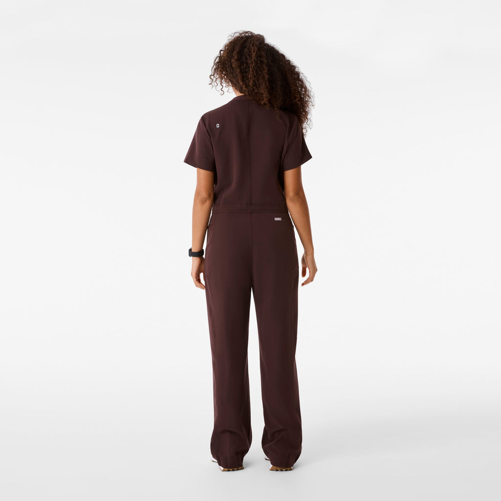 Gayle Short-Sleeve ScrubJumpsuit™ - Espresso