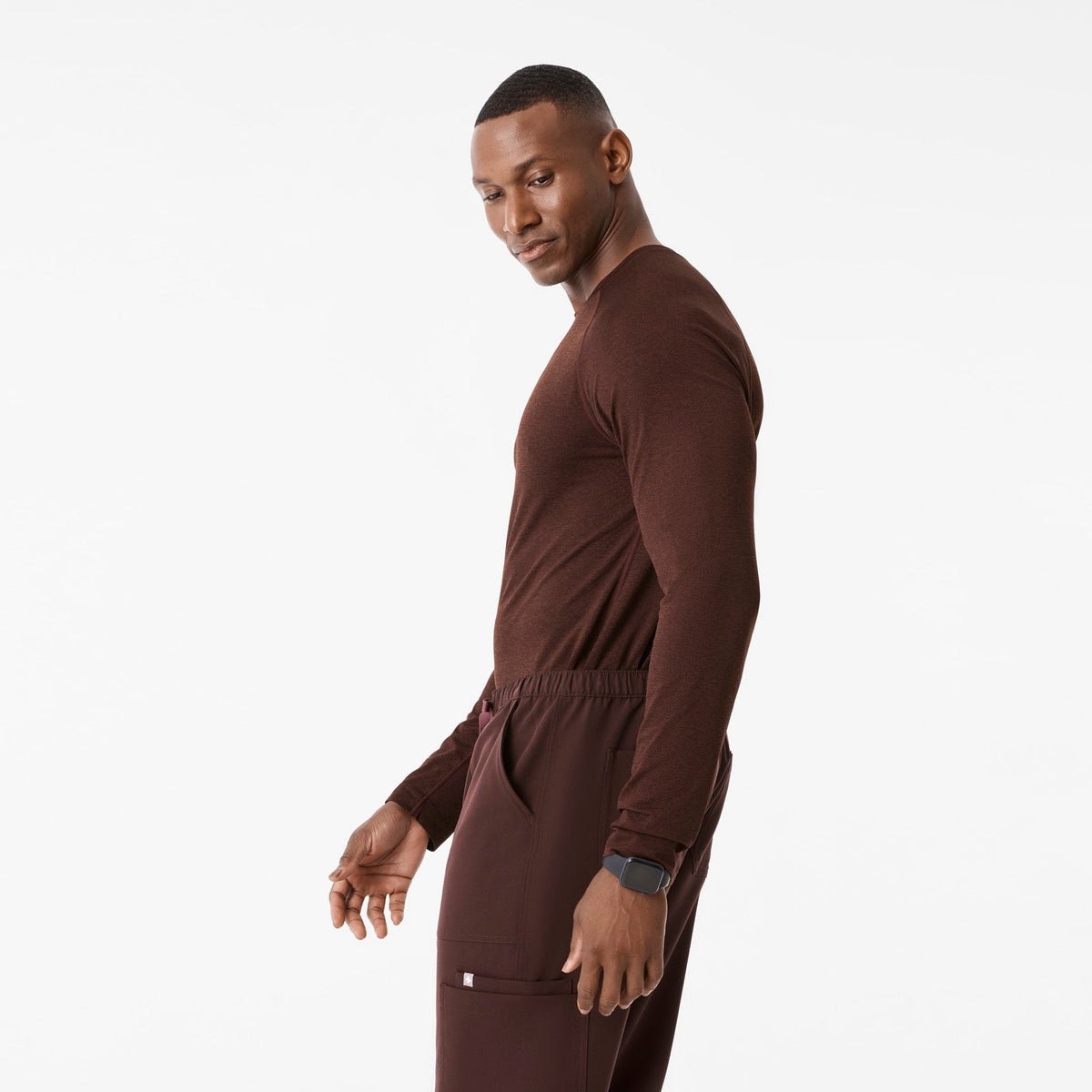 Makato Seamless Long-Sleeve Underscrub - Espresso